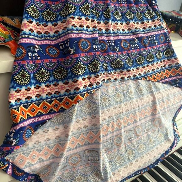 Kiss Colorful Patterned High Low Dress M 10/12 - Picture 15 of 16